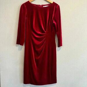 Preston & York Velvet Sheath Dress Holiday Wedding Event Formal Valentines 8